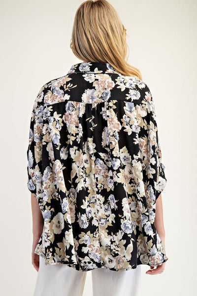 Floral Button Down Blouse