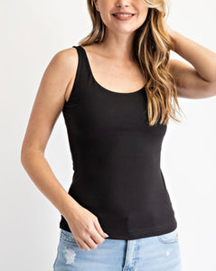 Soft and Cozy Sleeveless Tank - Black