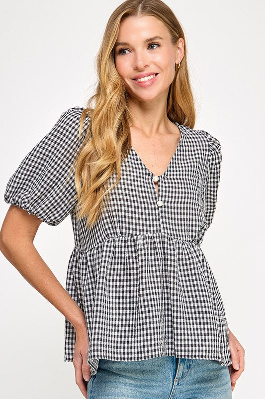 Gingham Top