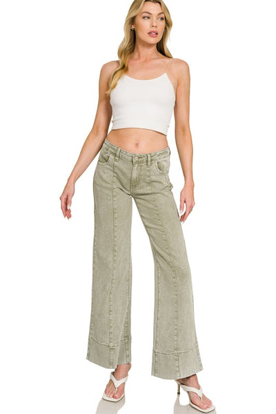 Mid Rise Color Denim