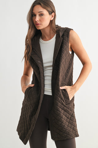 Quilted Longline Vest
