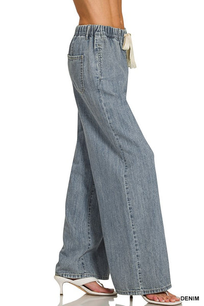 Wide Leg Cotton Pants