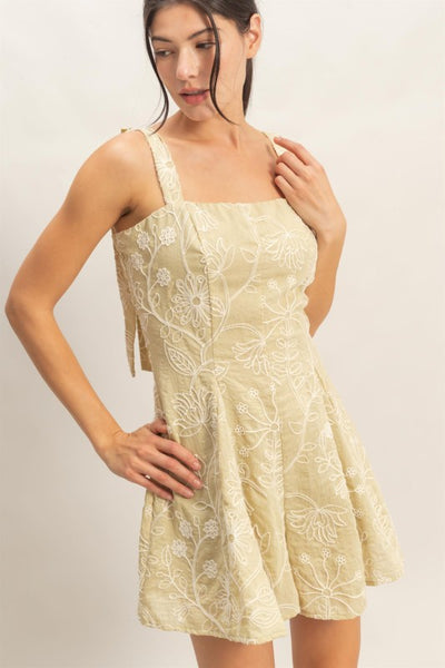 Floral Embroidered Romper