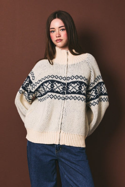 Fair Isle Sweater Jacket