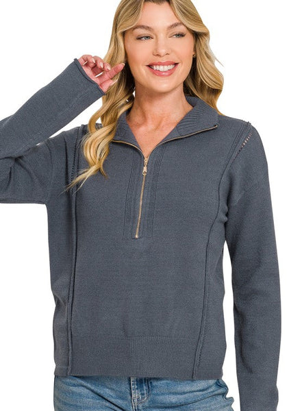 Half Zip Sweater - Midnight