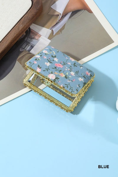 Floral Compact Mirror