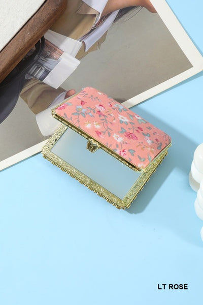 Floral Compact Mirror