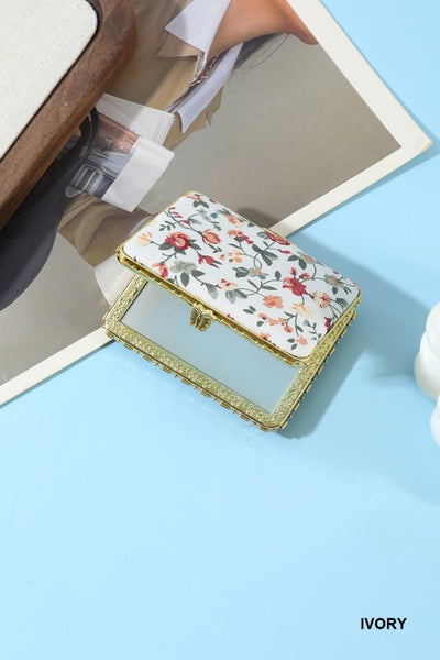Floral Compact Mirror