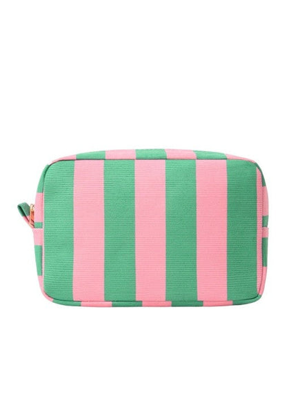Striped Cosmetic Pouch
