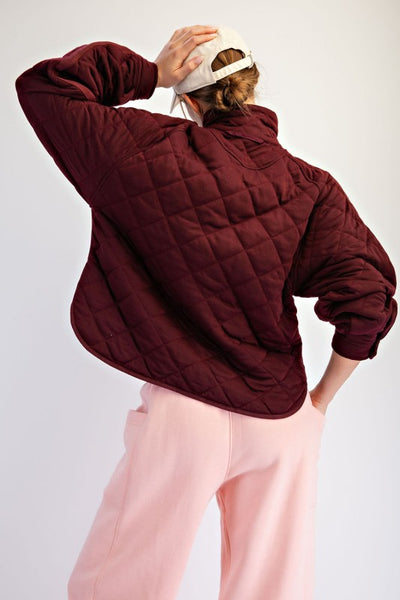 Quilted Snap Pullover
