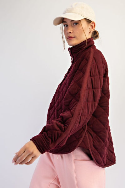 Quilted Snap Pullover