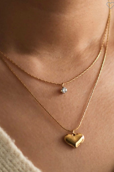 Layered Heart Necklace