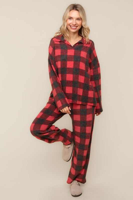 Buffalo Plaid Lounge Set