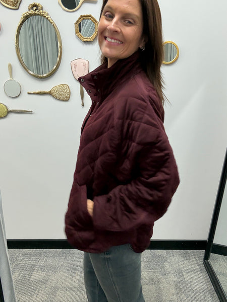 Quilted Snap Pullover