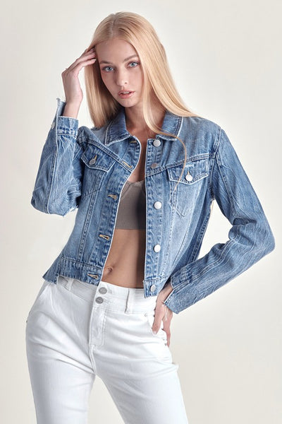 Uneven Hem Detail Jacket