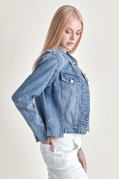 Uneven Hem Detail Jacket