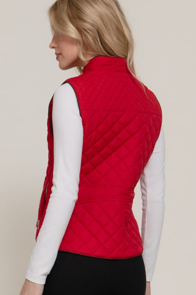 Quilted Vest - Red
