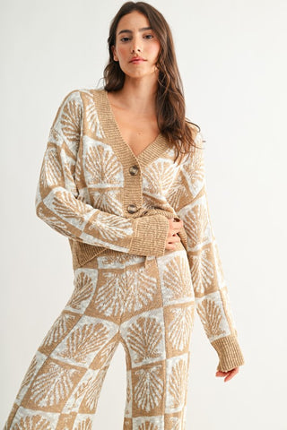 Jacquard Knit Cardigan