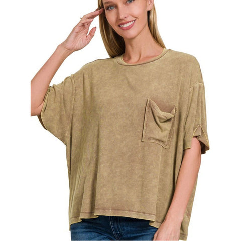 Ribbed  Round Neck Top