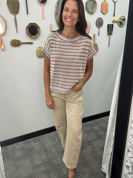 Ribbed Striped Top
