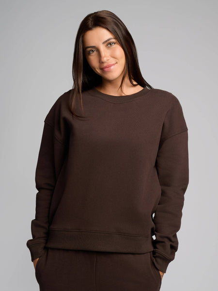 CMFRT Halo Lightweight Crop Crew - Espresso