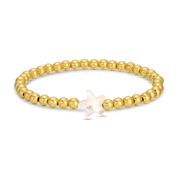 Assorted Starfish Stretch Bracelets: Gold
