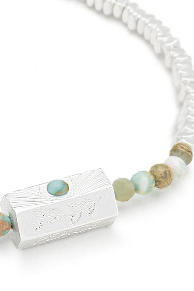 Stella Bracelet - Peace/Aqua Terra/Silver