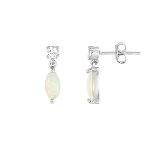 Vera Opal Silver Studs