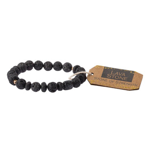 Lava Stone Bracelet - Stone of Strength