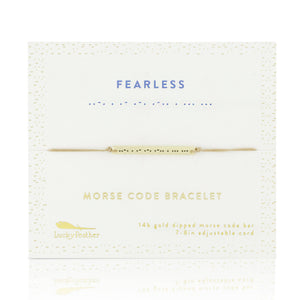 Morse Code Bar Bracelet - FEARLESS