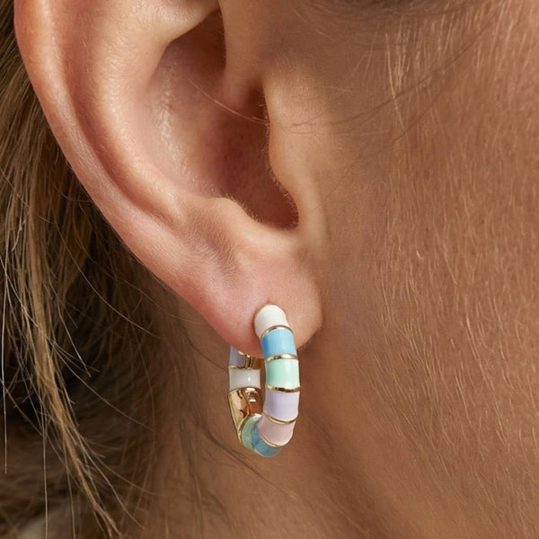 Pastel Enamel Earrings
