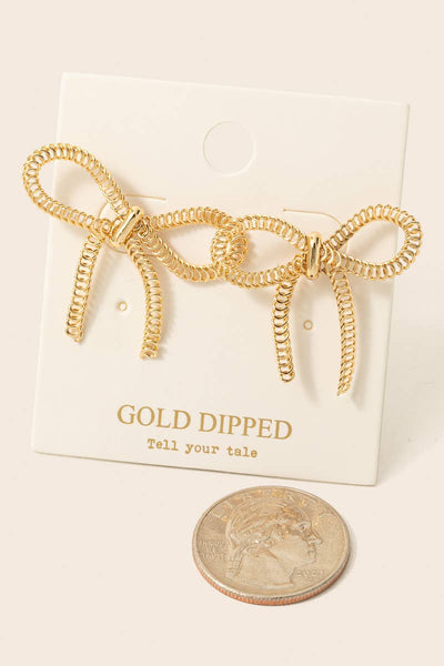 Ribbon Bow Stud Earrings