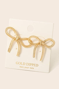 Ribbon Bow Stud Earrings
