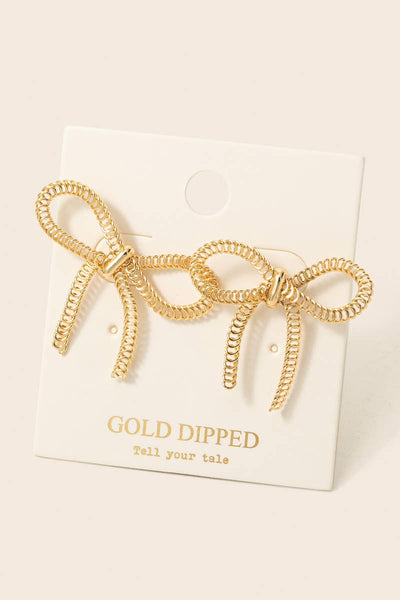 Ribbon Bow Stud Earrings