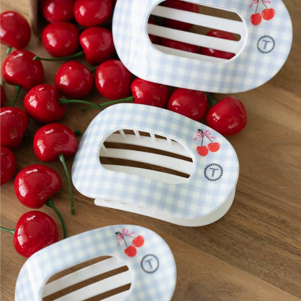 Flat Round Hair Clip | Medium | Basket of Cherries