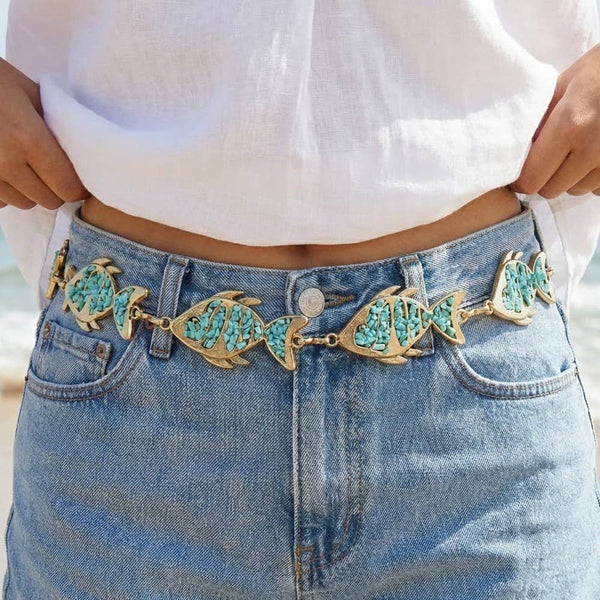 Stone Fish Chain Belt