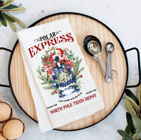 Polar Express Cotton Tea Towel