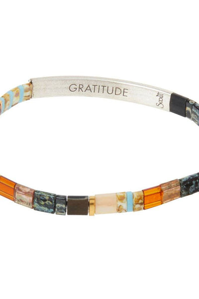 Good Karma Miyuki Bracelet | Gratitude - Earth/Sky/Silver