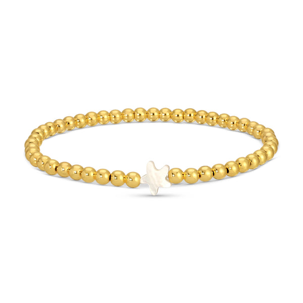 Assorted Starfish Stretch Bracelets: Gold
