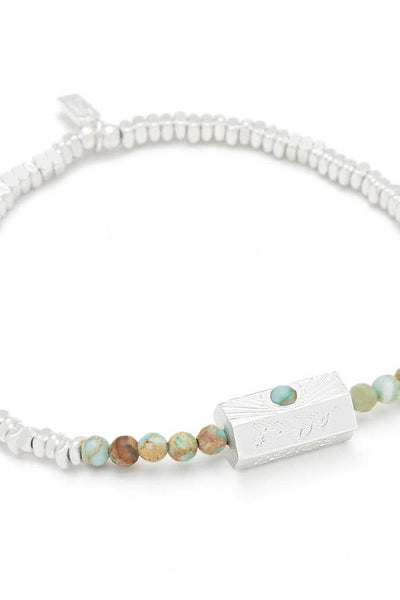 Stella Bracelet - Peace/Aqua Terra/Silver